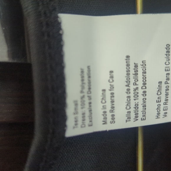 Teen Egyptian Queen Black and Gold Striped Dress Red Accents - Size 13-16 NWT - Picture 4 of 4